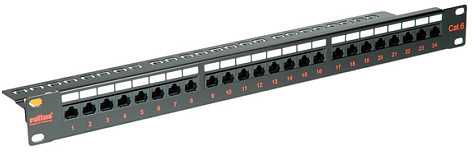 Roline Patch panel Cat.6 (Class E) 19, 24P non-screened juodas