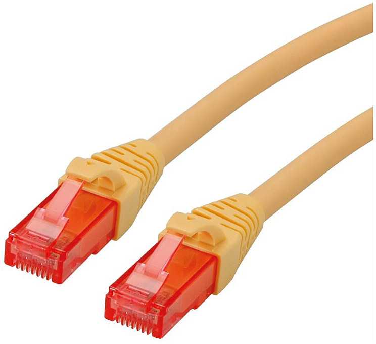 Roline Patchcable -RJ- 45-3 m - UTP - CAT 6 - be halogenų, suvyta - geltona (21.15.2523)