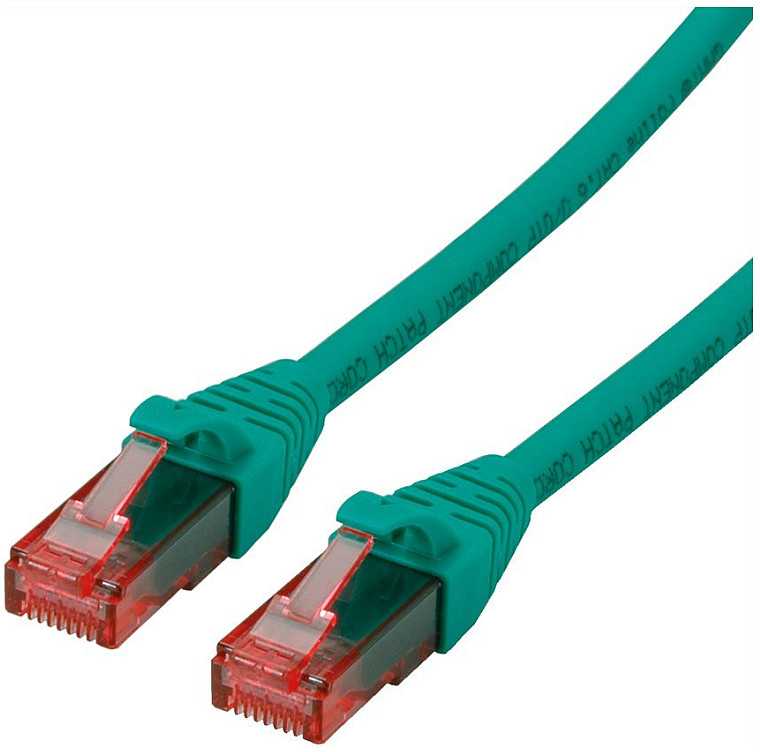 „Roline Patchcable“ – RJ45 – 1,5 m – UTP – CAT 6 – be halogenų, suvyta – žalia (21.15.2534)