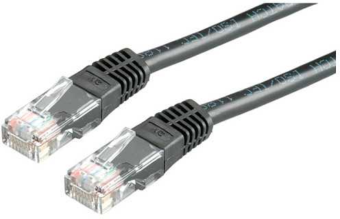 Roline PatchCord, UTP, Kat. 5e, 2m, juoda (21.15.0545)