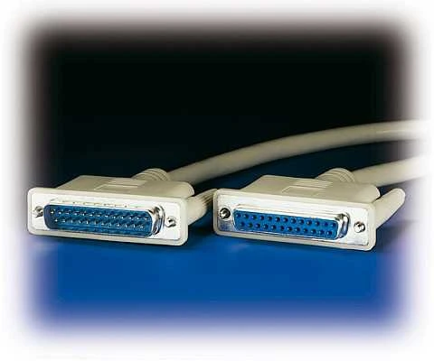 Roline Kabelis RS232 D25 M/F, 9 m