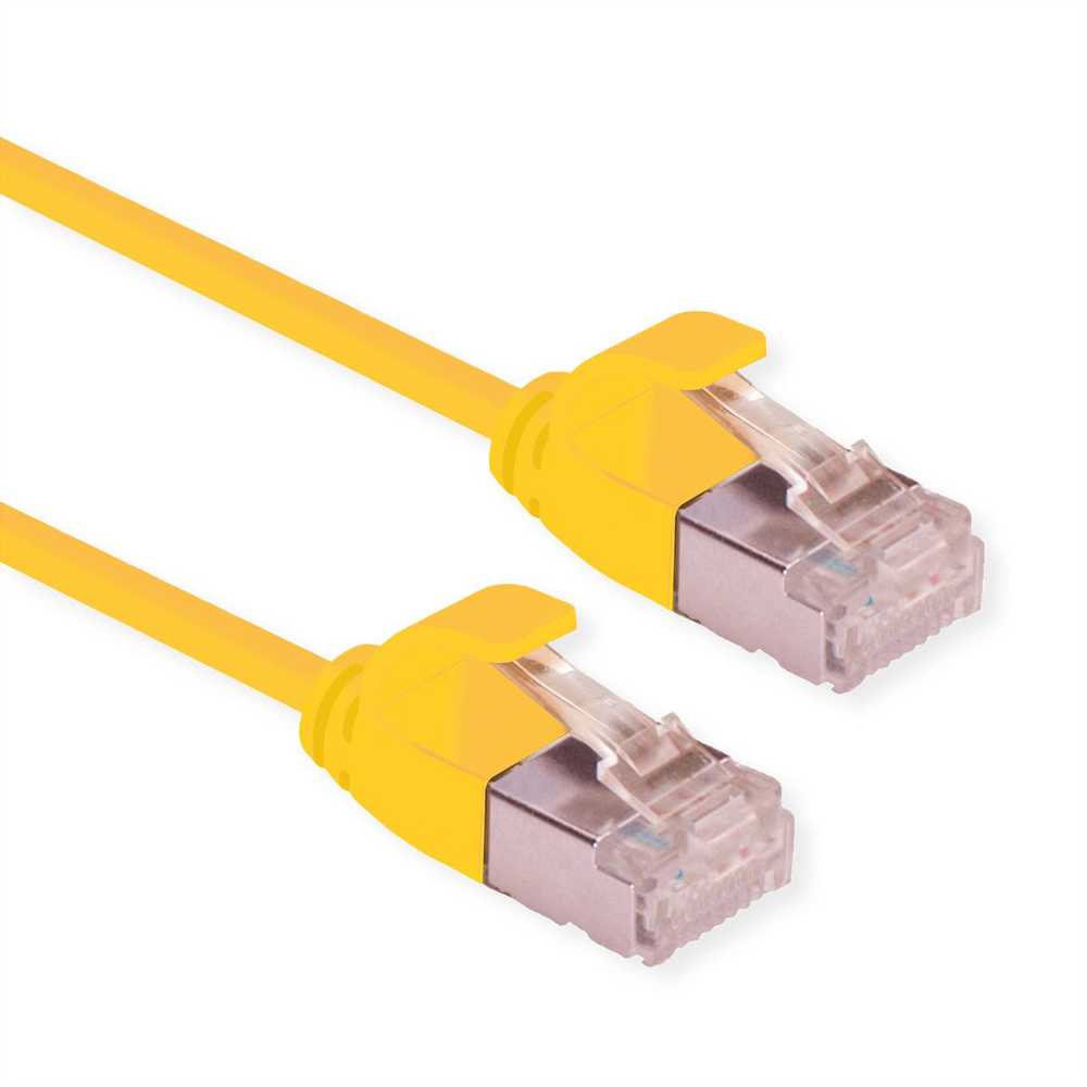 Roline ROLINE F/UTP DataCenter Patch Cord Cat.6A (EA klasė), LSOH, labai plonas, geltonas, 5 m