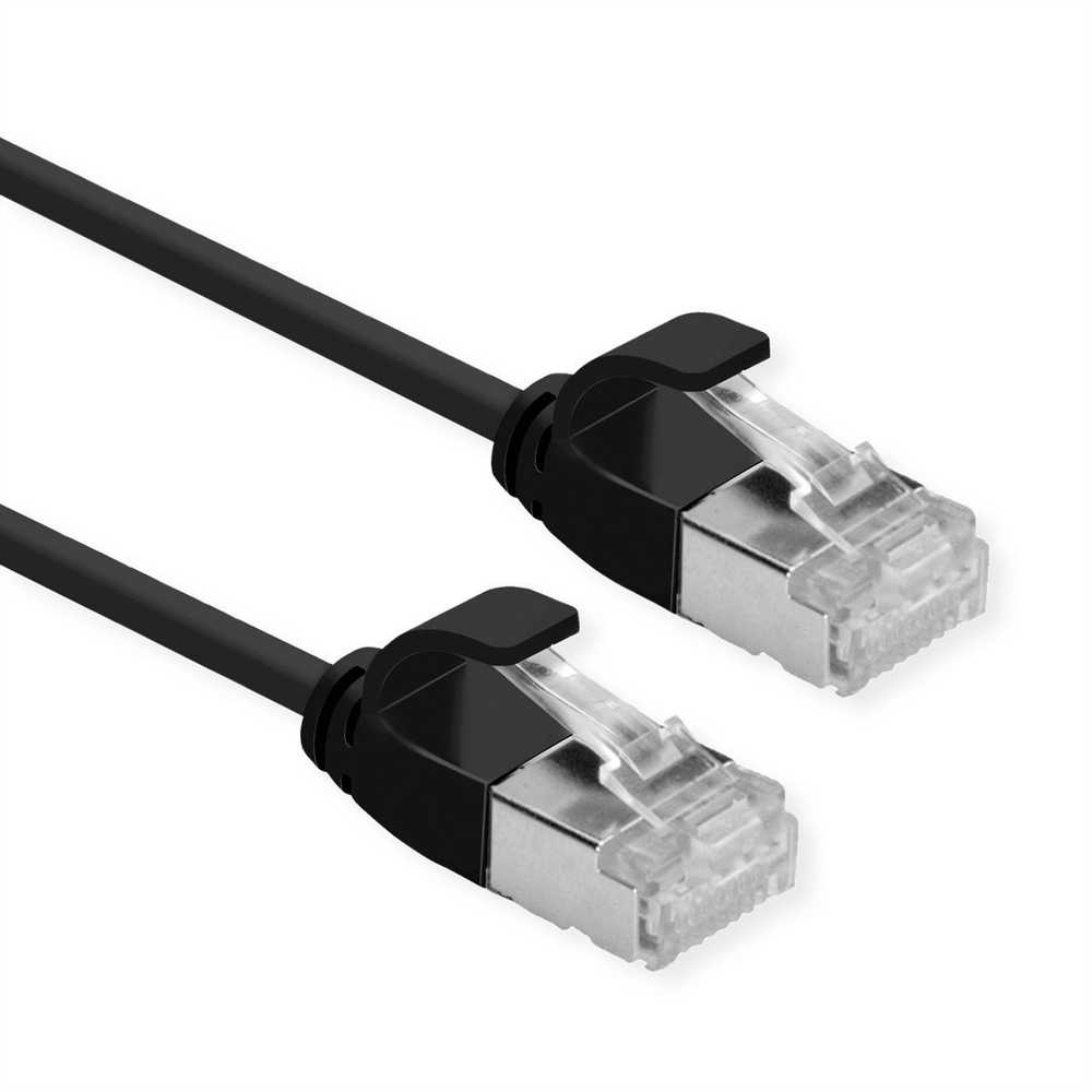 Roline ROLINE F/UTP DataCenter Patch Cord Cat.6A (EA klasė), LSOH, labai plonas, juodas, 3 m