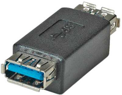 ROLINE USB 3.0 adapteris, A tipo F į A tipo F, juodas
