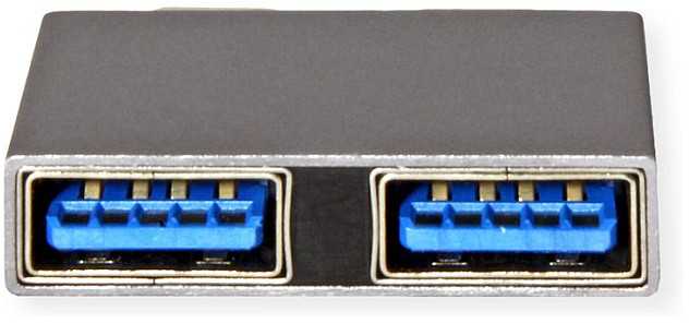 Roline Adapteris USB 3.2 Gen 2, 2x USB typu C - 2x typu A, M/F, sidabrinė (12.03.2947)