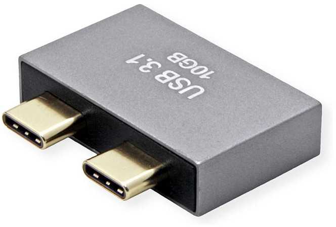 Roline Adapteris USB 3.2 Gen 2, 2x USB typu C - 1x typu A + 1x typu C, M/F, sidabrinė (12.03.2946)