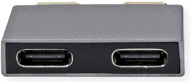 Roline Adapteris USB 3.2 Gen 2, 2x USB-C - 2x USB-C, M/F, sidabrinė