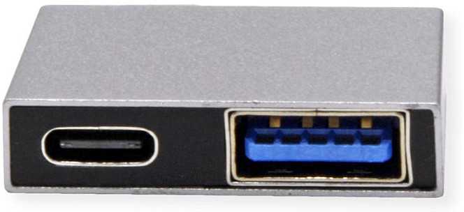 Roline Adapteris USB 3.2 Gen 2, 2x USB typu C - 1x typu A + 1x typu C, M/F, sidabrinė (12.03.2946)