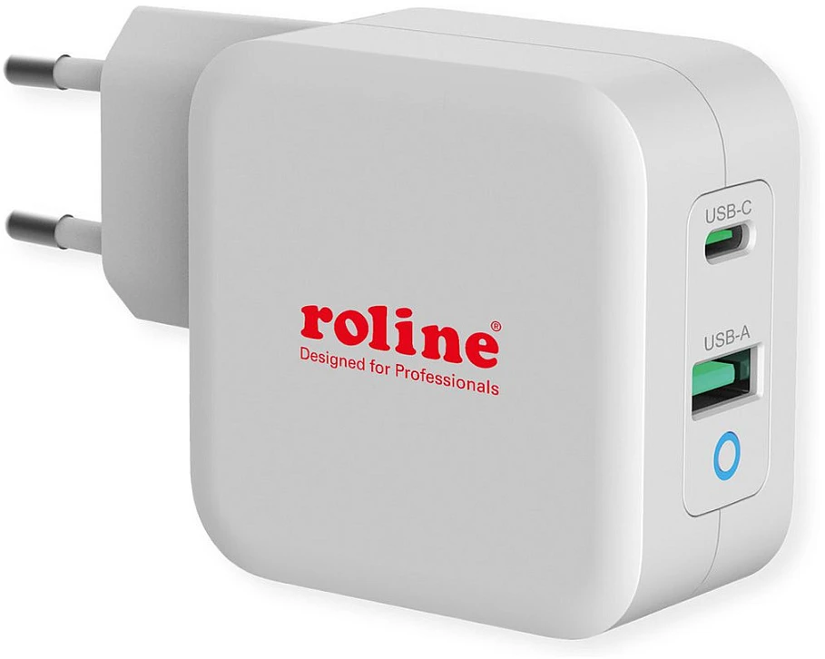 Įkroviklis Roline USB su Euro kištuku 1x Type-A 1x Type-C (19.11.1041)
