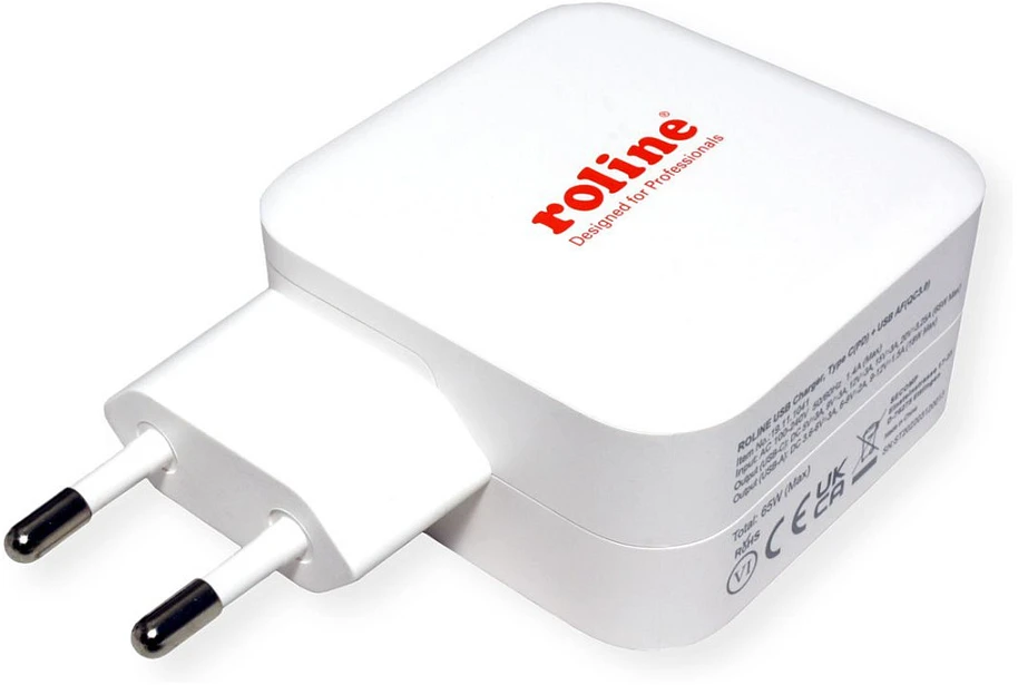 Įkroviklis Roline USB su Euro kištuku 1x Type-A 1x Type-C (19.11.1041)