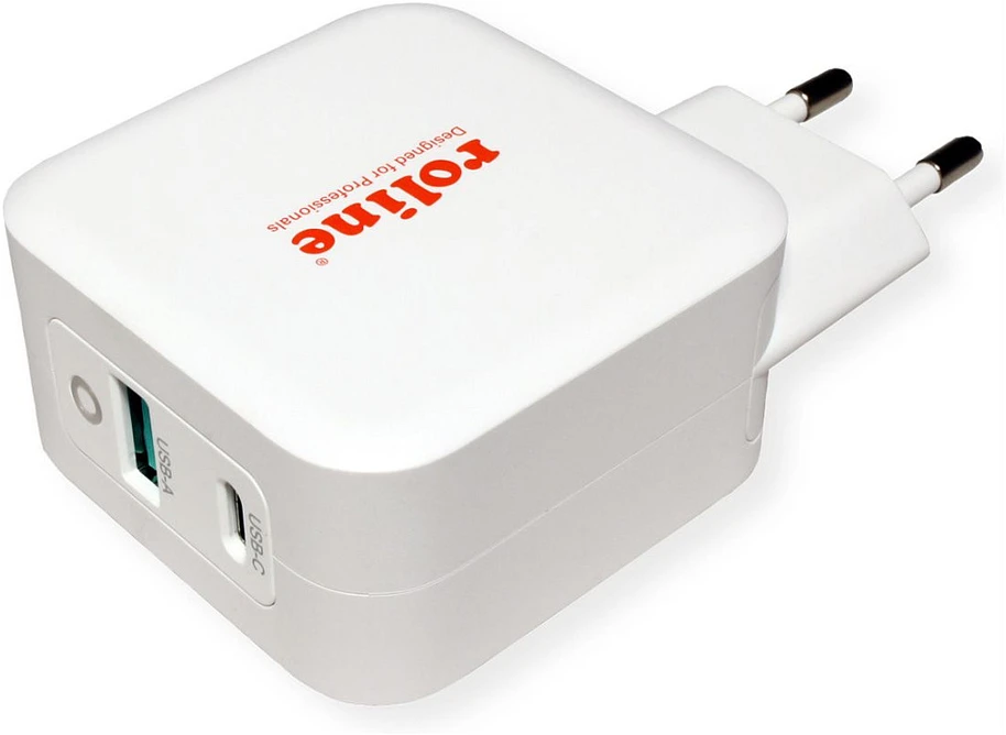 Įkroviklis Roline USB su Euro kištuku 1x Type-A 1x Type-C (19.11.1041)