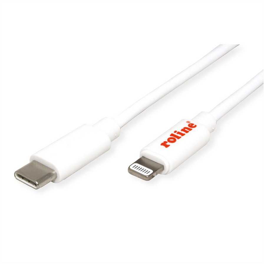 Roline USB-C – žaibo laidas, 1 m, baltas (11.02.8335)