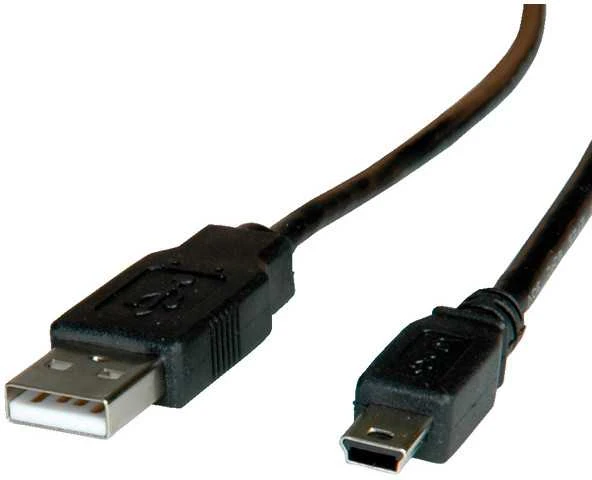 Kabelis USB Roline USB-A - miniUSB 1.8 m Juodas (11.02.8719)