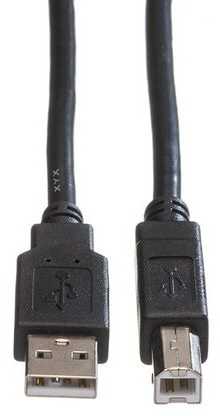 USB kabelis Roline USB-A - USB-B 1,8 m juodas (11.44.8818)