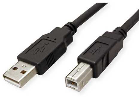 USB kabelis Roline USB-A - USB-B 1,8 m juodas (11.44.8818)