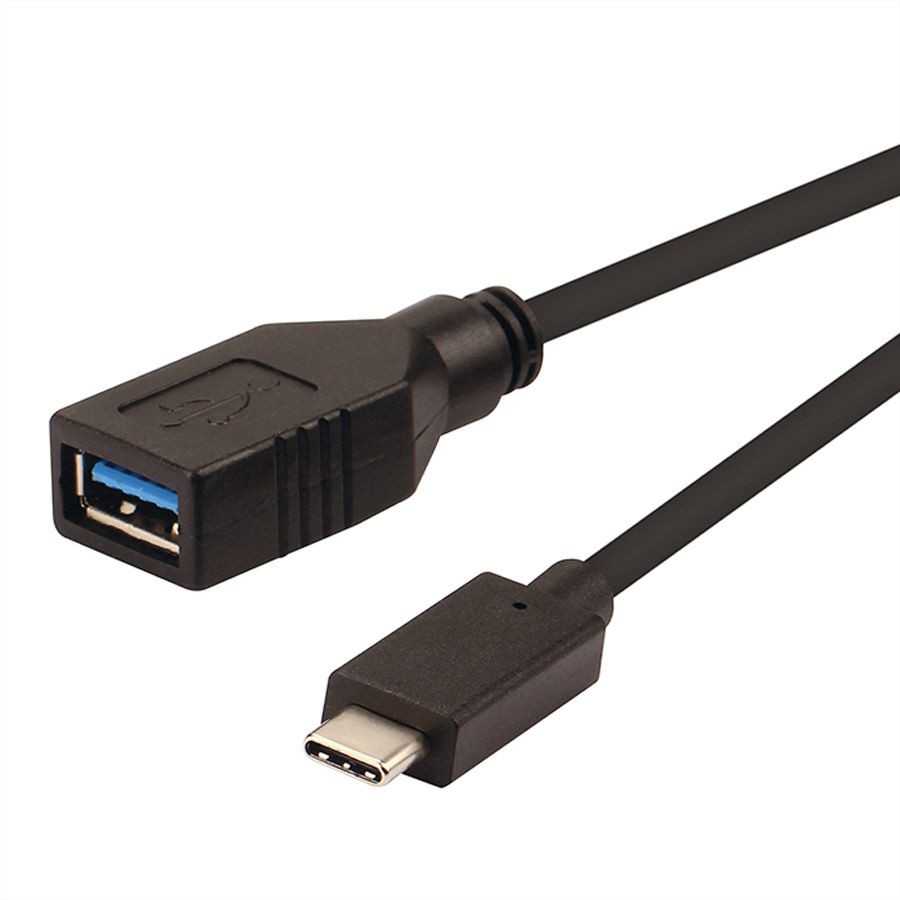 Roline USB-C – USB-A USB laidas 0,15 m juodas (11.02.9030)