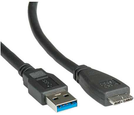 Kabelis USB Roline USB-A - micro-B 2 m Juodas (JAB-809446)
