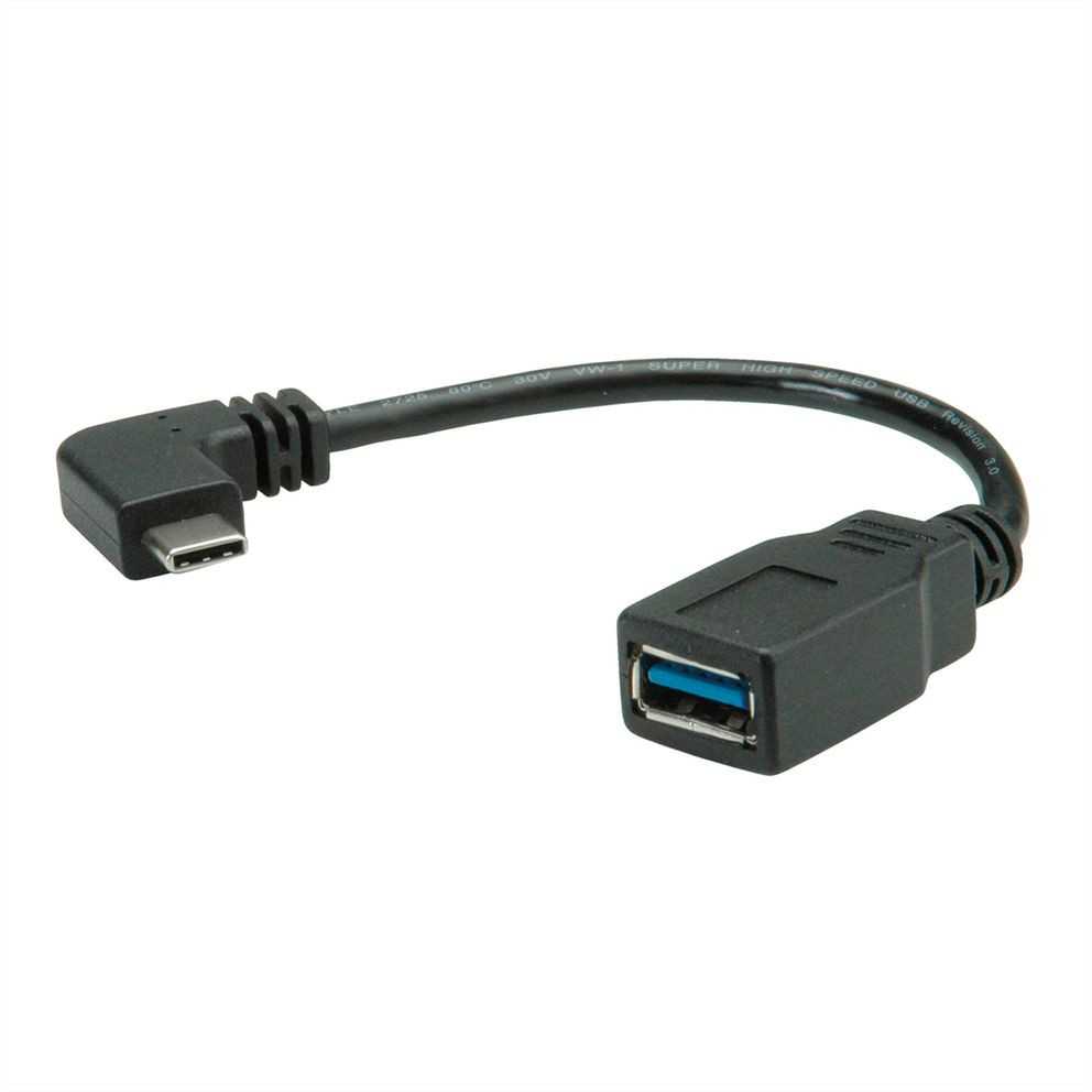 Roline USB-A – USB-C USB laidas 0,15 m Juodas (11.02.9031)