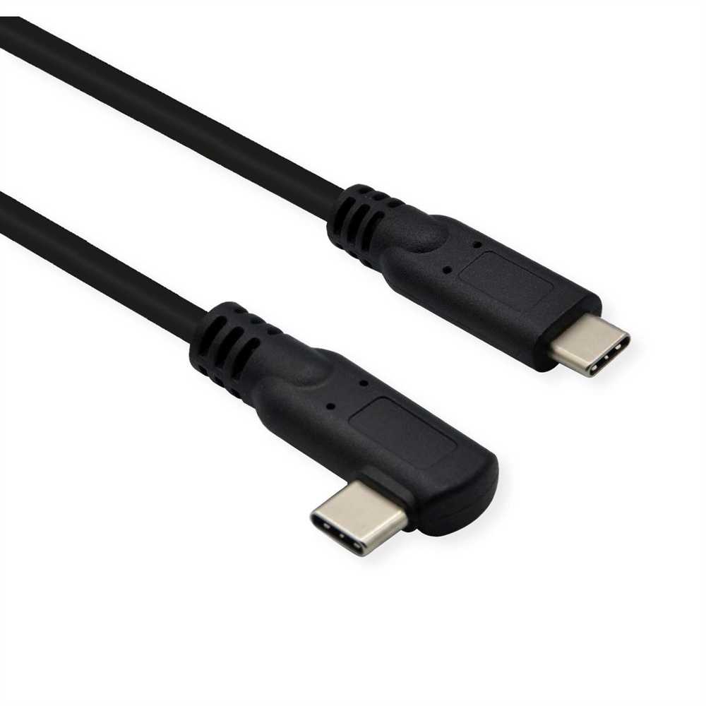 USB kabelis Roline USB-C - USB-C 1 m juodas (11.02.9075)