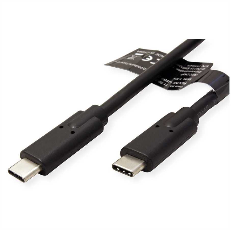 Kabelis USB Roline USB-C - USB-C 1.5 m Juodas (11.02.9072)