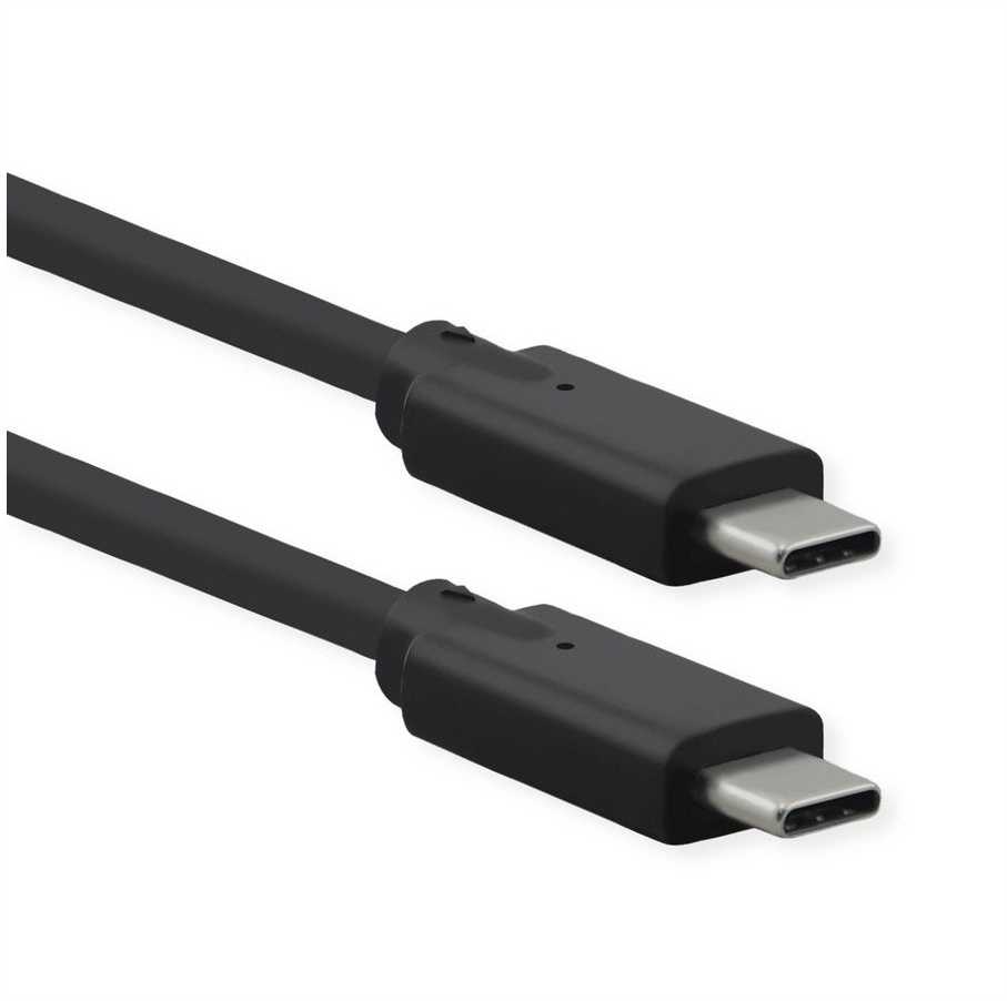 Kabelis USB Roline USB-C - USB-C 1.5 m Juodas (11.02.9072)