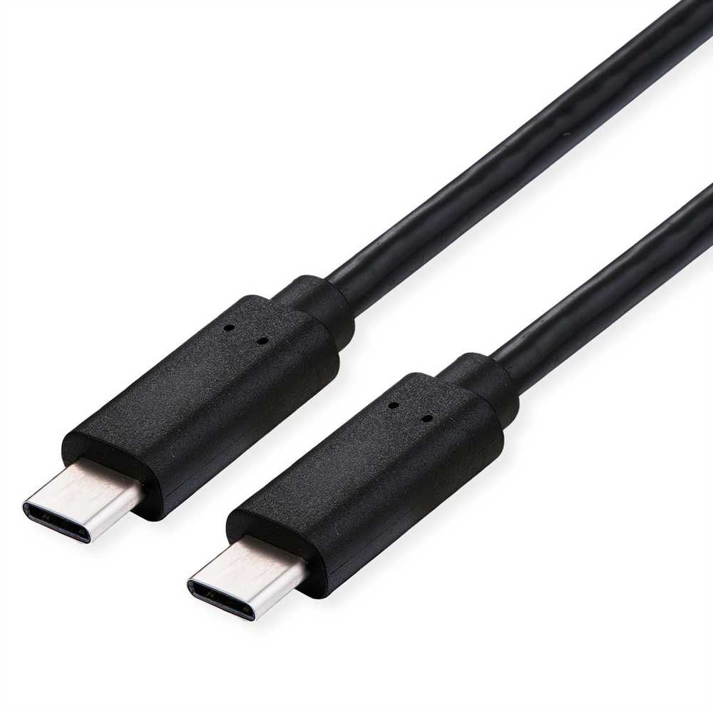 USB kabelis Roline USB-C - USB-C 0,5 m juodas (11.02.9100)