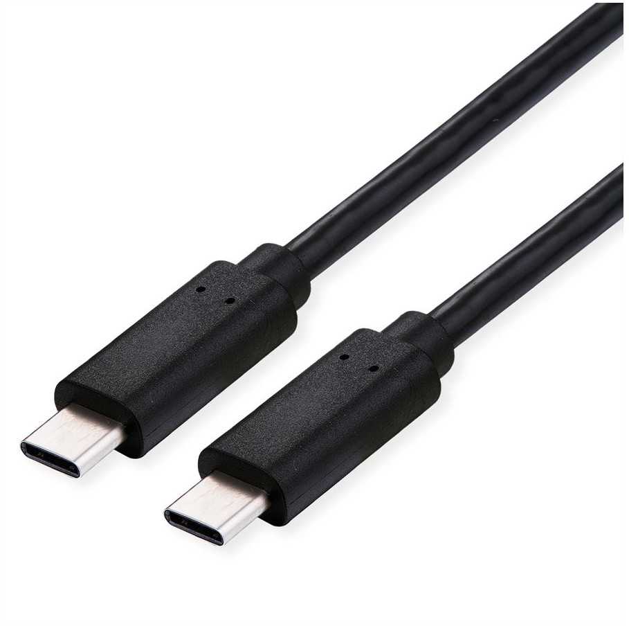 USB kabelis Roline USB-C - USB-C 1 m juodas (11.02.9104)