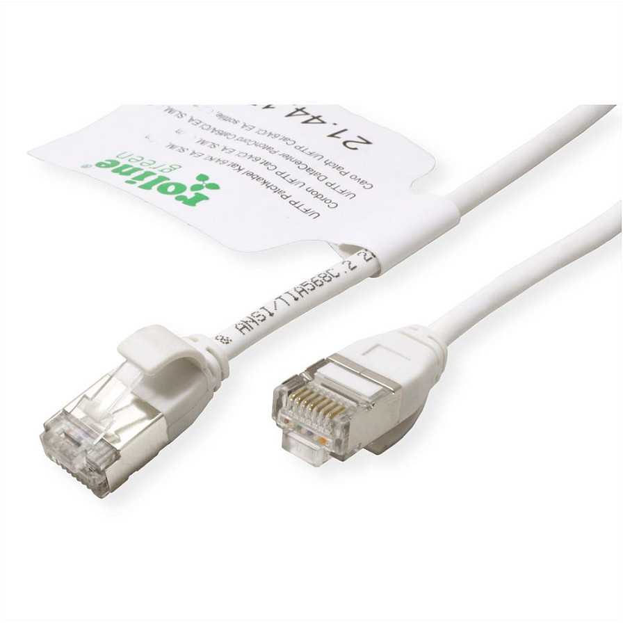 Roline ROLINE Žalias F/UTP Patchkabel Cat.6A (EA klasė), LSOH, extra dun, wit, 3 m
