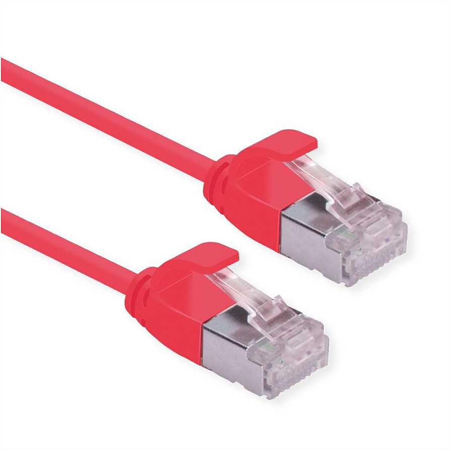Roline ROLINE Žalias F/UTP DataCenter Patchkabel Cat.6A (EA klasė), LSOH, extra dun, rood, 3 m