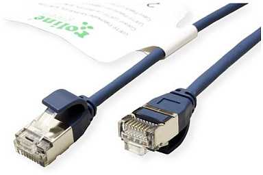 Roline ROLINE Žalias F/UTP DataCenter Patch Cord Cat.6A (EA klasė), LSOH, labai plonas, mėlynas, 5 m