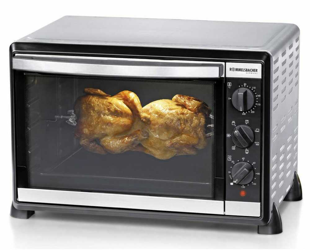Elektrinė krosnelė Mini Oven Rommelsbacher Baking Oven & Rotisserie Grilis BG 1805/E 42 L, Nerūdijantis plienas, 1800 W