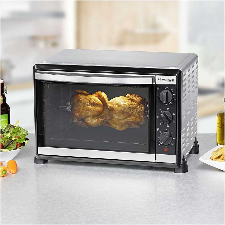 Elektrinė krosnelė Mini Oven Rommelsbacher Baking Oven & Rotisserie Grilis BG 1805/E 42 L, Nerūdijantis plienas, 1800 W