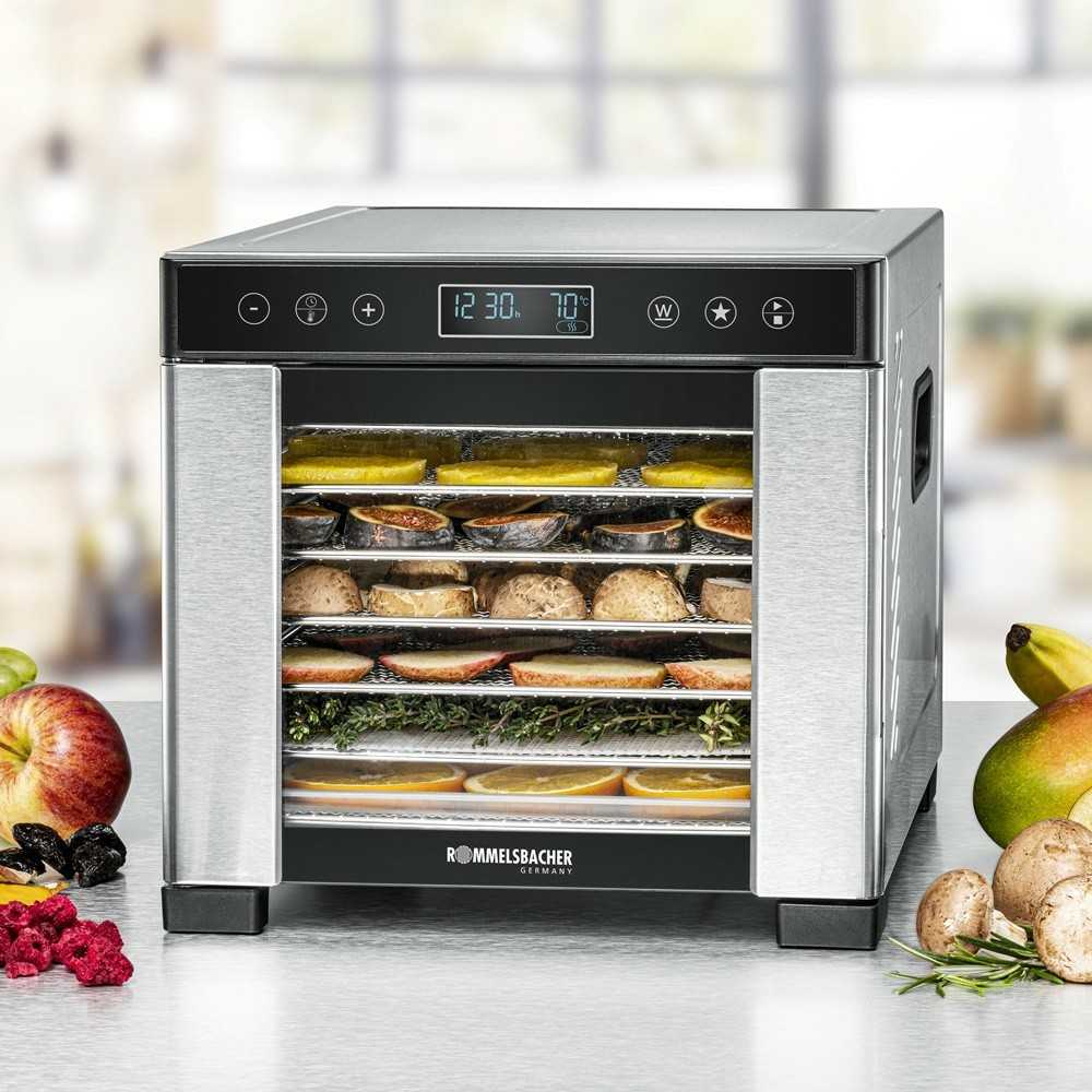 Džiovintuvas Rommelsbacher DA 650 dehydrator żywności Juodas, nerūdijantis plienas 600 W