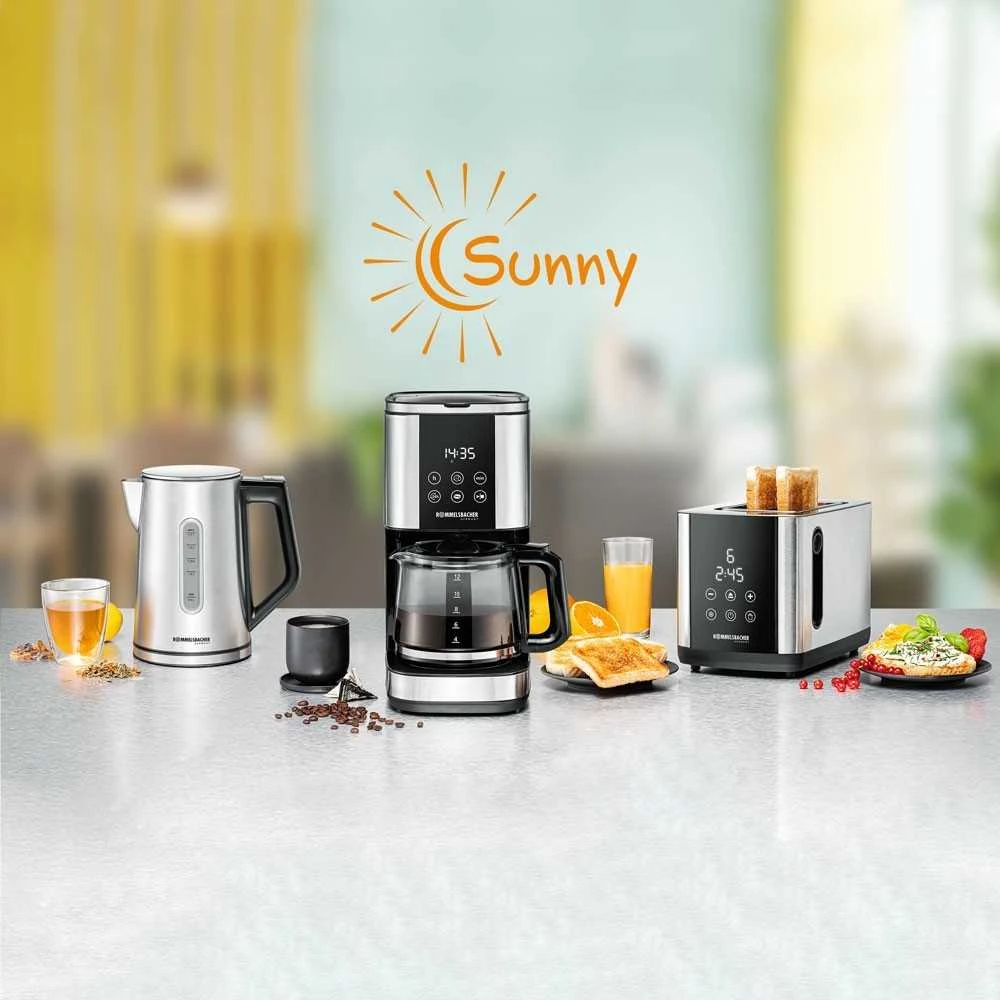 Skrudintuvas Rommelsbacher Rommelsbacher Toaster Sunny TO 850 (nerūdijantis plienas/juodas, 800 vatų, 2 skrebučio riekelėms)