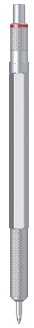 Rotring 600 M Sidabrinis tušinukas - 2032578