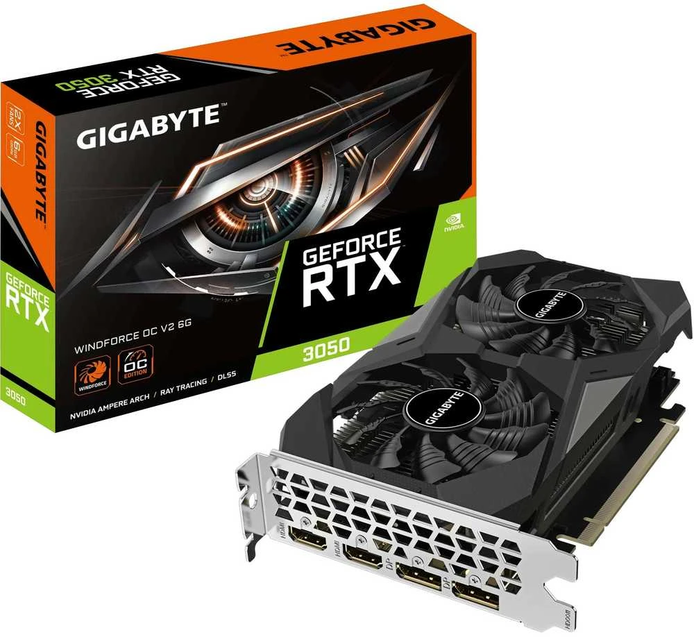 Vaizdo plokštė GIGABYTE GeForce RTX 3050 WINDFORCE OC V2 6G NVIDIA 6 GB GDDR6