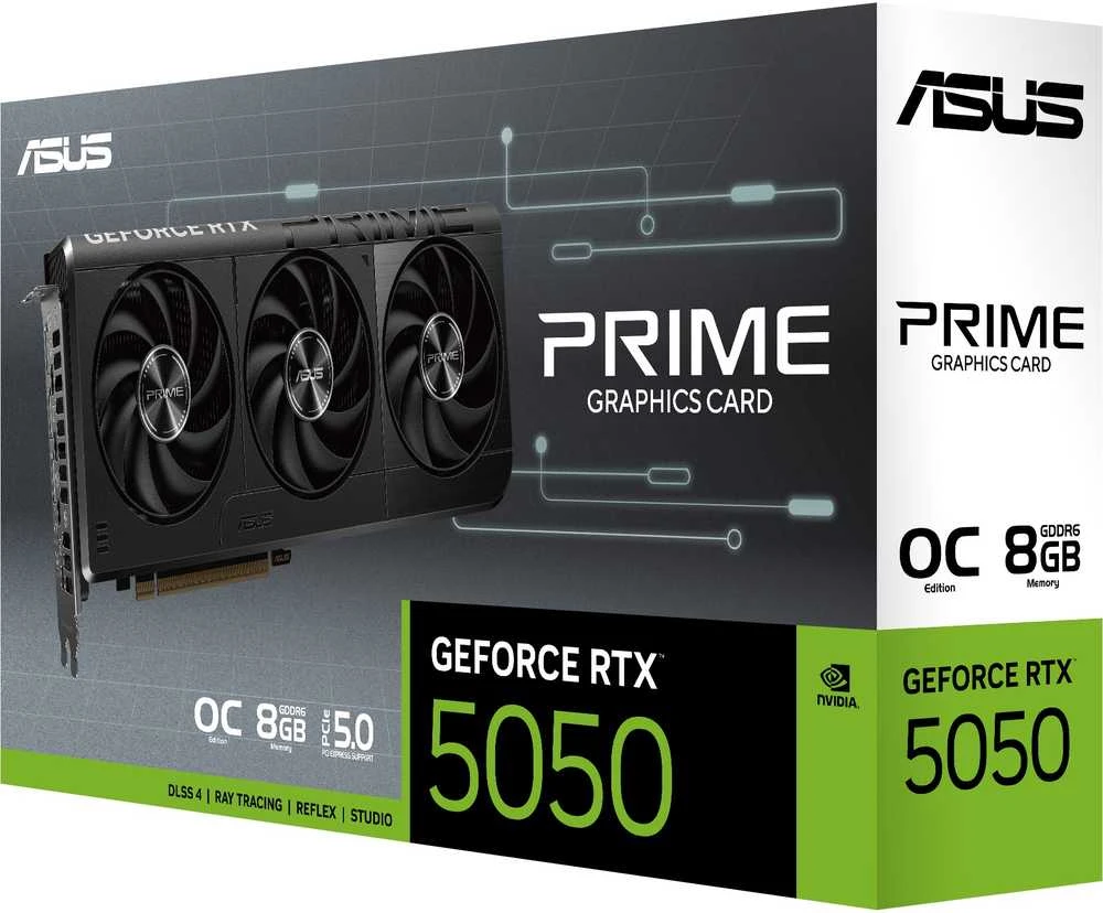 Vaizdo plokštė ASUS Prime RTX5050-O8G NVIDIA GeForce RTX 5050 8 GB GDDR6