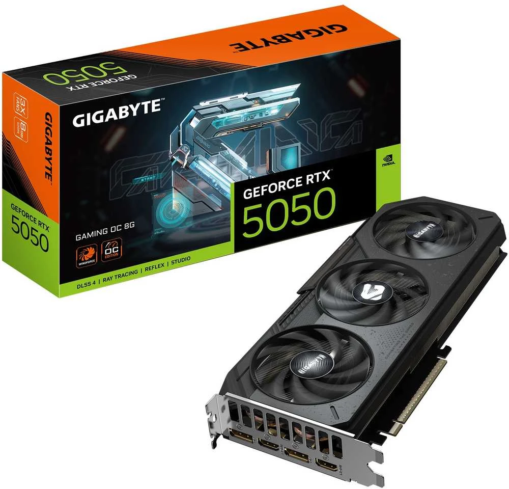 „Gigabyte GeForce RTX 5050 GAMING OC“ 8 GB DLSS4 vaizdo plokštė