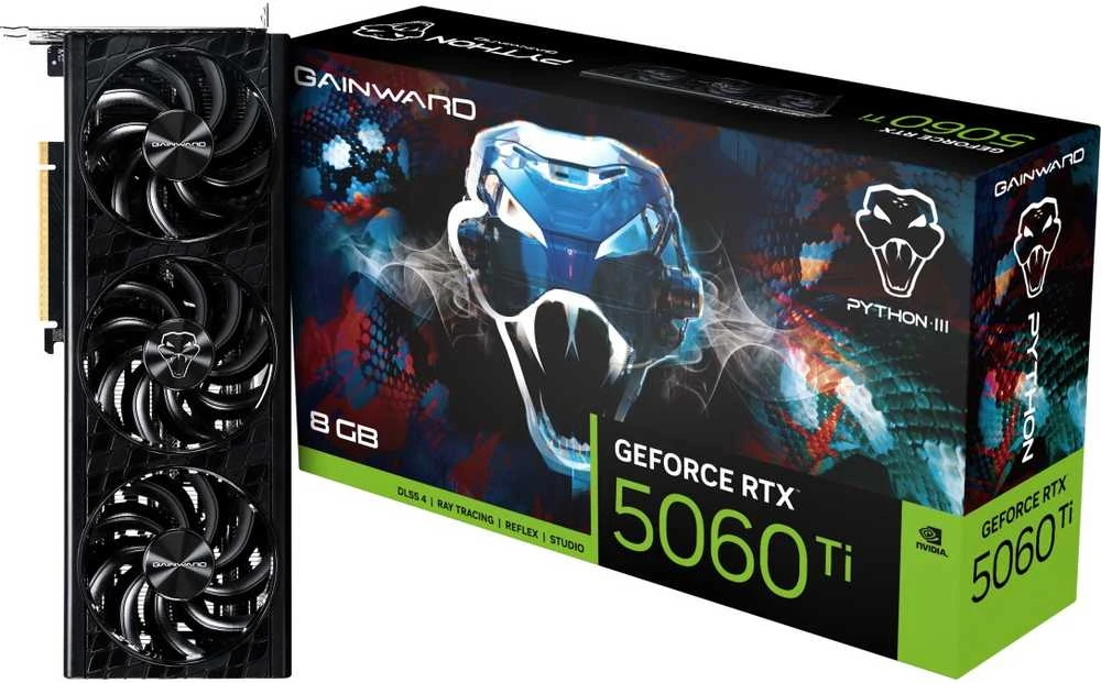 Vaizdo plokštė Gainward GeForce RTX 5060 Ti Python III NVIDIA 8 GB GDDR7