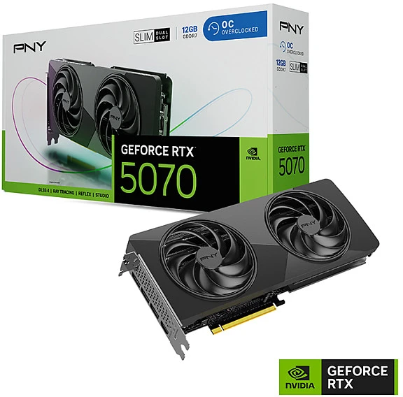 Vaizdo plokštė RTX 5070 12GB PNY SLIM OC GDDR7
