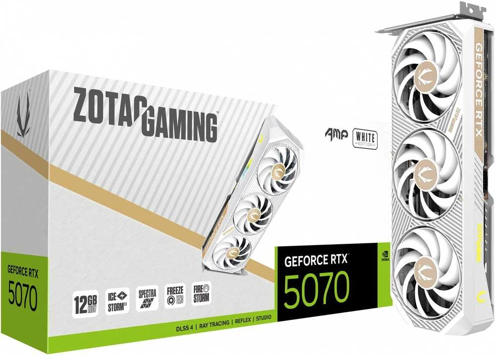 Zotac ŽAIDIMŲ vaizdo plokštė GeForce RTX 5070 AMP NVIDIA 12 GB GDDR7