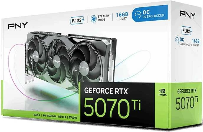 Pny Technologies PNY 5070 Ti 16GB OC trijų ventiliatorių vaizdo plokštė