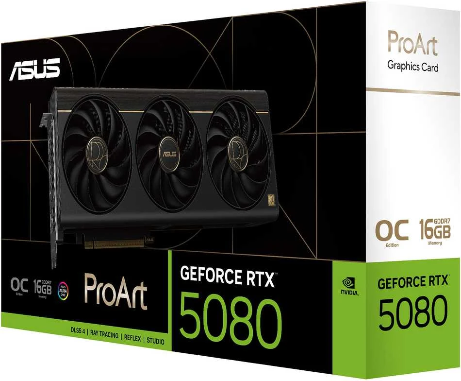 Vaizdo plokštė ASUS ProArt -RTX5080-O16G NVIDIA GeForce RTX 5080 16 GB GDDR7