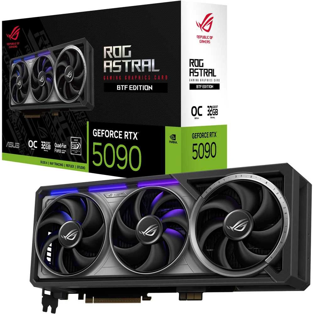 Vaizdo plokštė ASUS ROG Astral - -RTX5090-O32G-BTF-GAMING NVIDIA GeForce RTX 5090 32 GB GDDR7