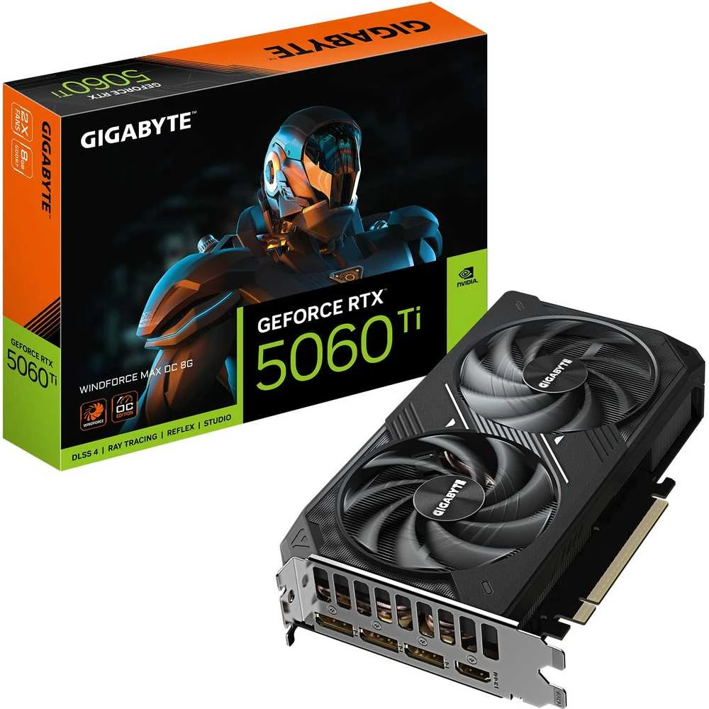 GIGABYTE GeForce RTX 5060 Ti EAGLE MAX OC 8G NVIDIA 8 GB GDDR7 - vaizdo plokštė