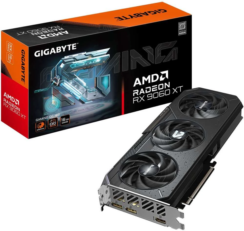 Vaizdo plokštė „Gigabyte Radeon RX 9060 XT GAMING OC 16G“ | AMD | 16 GB | Radeon RX 9060 XT | GDDR6 | HDMI jungčių kiekis: 1 | PCI-E 5.0