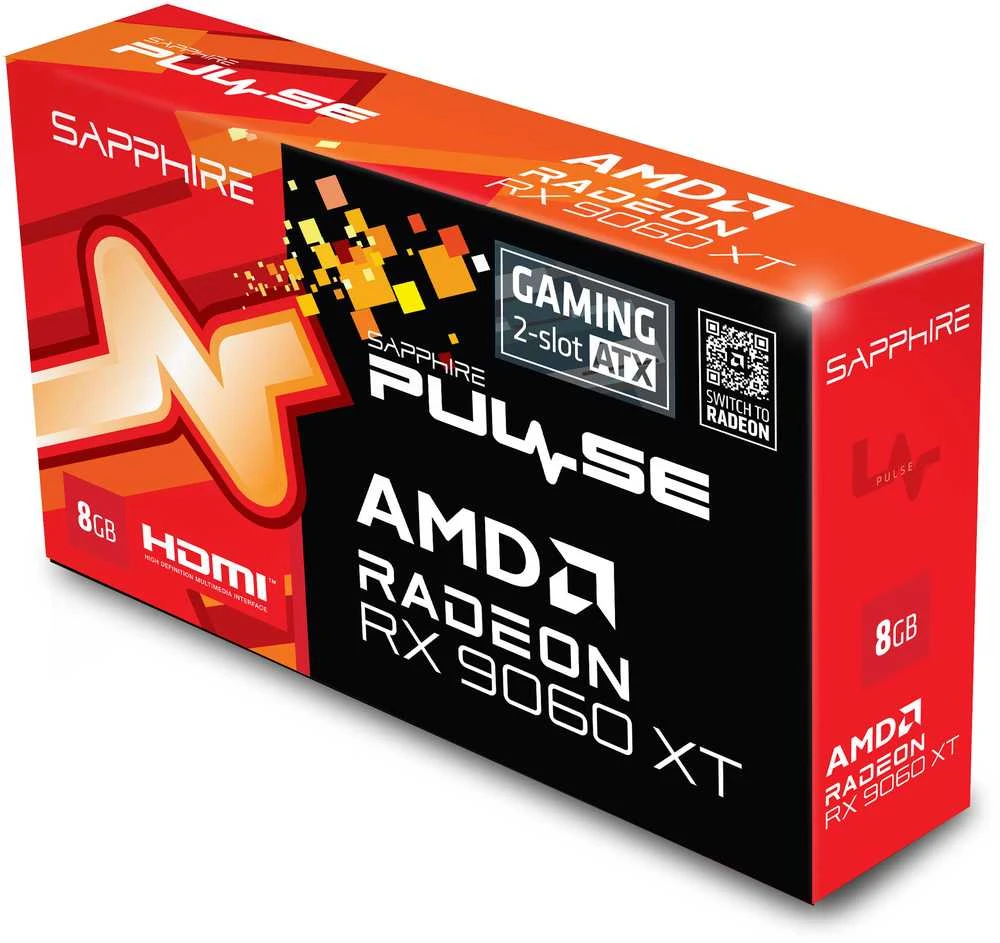 Vaizdo plokštė Sapphire PULSE Radeon RX 9060 XT AMD 8 GB GDDR6