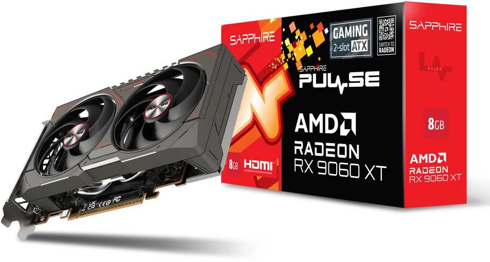 Vaizdo plokštė Sapphire PULSE Radeon RX 9060 XT AMD 8 GB GDDR6