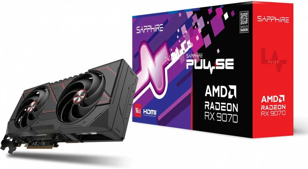 Vaizdo plokštė Sapphire PULSE AMD Radeon™ RX 9070 GPU
