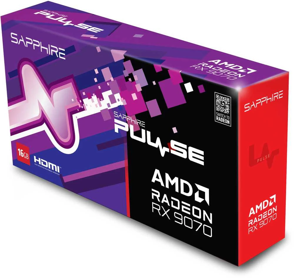 Vaizdo plokštė Sapphire PULSE AMD Radeon™ RX 9070 GPU